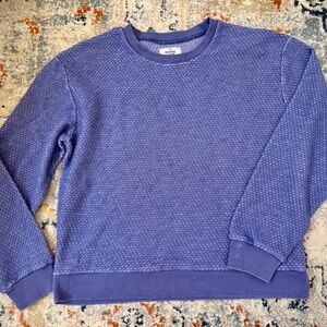 Marine Layer Birdseye Textured Crewneck Sweater